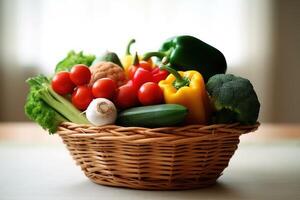 stock photo of mix vegetable on the basket Editorial food photography