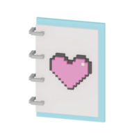 3d icon valentine day illustration concept icon render png