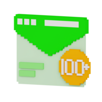 3d icon mail cyber security illustration concept icon render png