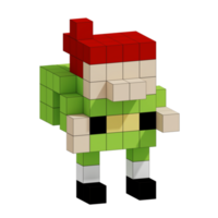 3d voxel icoon elf Kerstmis illustratie concept icoon geven png