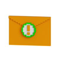 3d icoon mail cyber veiligheid illustratie concept icoon geven png