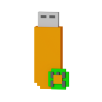 3d ícone USB cyber segurança ilustração conceito ícone render png