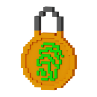 3d icono huella dactilar ciber seguridad ilustración concepto icono hacer png