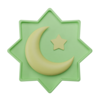 3d icona islamico oggetto eid illustrazione concetto icona rendere png