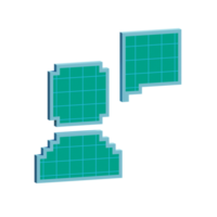 3d voxel pessoas comunicação bolha ícone ilustração conceito ícone render png