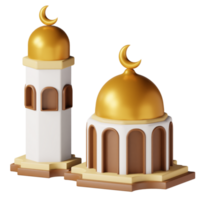 3d ícone islâmico objeto eid ilustração conceito ícone render png