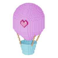 3d icon balloon valentine day illustration concept icon render png