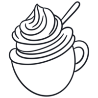 Coffee cup creamy png