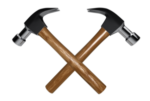 Crossing Hammers PNG Objects