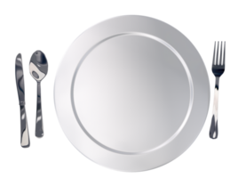 Plate and Silverware png