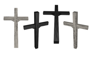 quatro crucifixos png objeto