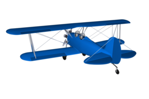 Blue Vintage Plane PNG