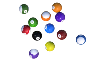 Billiard Balls Isolated PNG Illustration