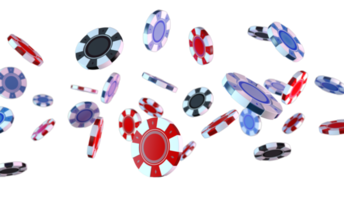 Casino Gaming Chips PNG 3D Illustration