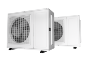 Two Modern Heat Pumps 3D Rendered Isolated png