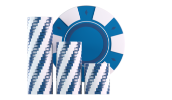 Blue Casino Gambling Chips PNG Illustration