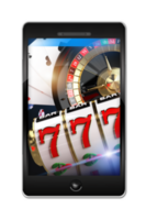 Online Casino Games Smartphone Application 3D Illustration PNG