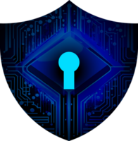 Modern Technology Shield Cybersecurity Crop-out png