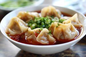 stock photo of Wonton Soup Originating in Northern China food photography