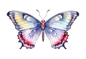 Colorful Butterflies watercolor clipart. AI Generated png