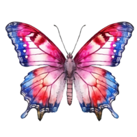 vistoso mariposas acuarela clipart png