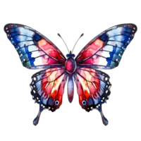 vistoso mariposas acuarela clipart png