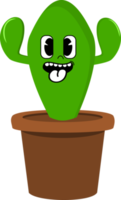 dibujos animados cactus planta. png