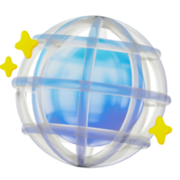 globo global Internet navegador 3d usuario interfaz icono png