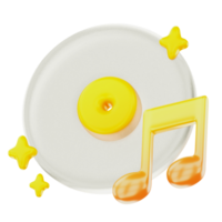 Music player 3d User Interface Icon png