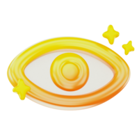 Eye visible 3d User Interface Icon png