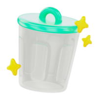 Müll Behälter löschen 3d Benutzer Schnittstelle Symbol png