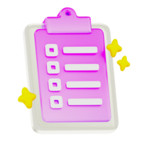 Clipboard 3d User Interface Icon png