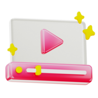 Video player 3d User Interface Icon png