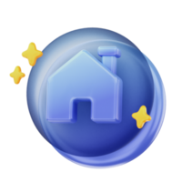 hogar 3d usuario interfaz icono png