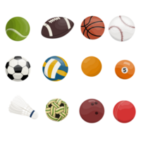 Set of sport ball illustration png