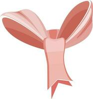 Glossy ribbon bow design. vector