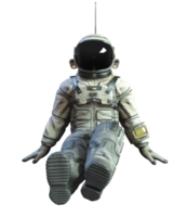 astronaute sur transparent arrière-plan, 3d rendre png
