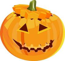 Illustration of scary pumpkin for Halloween. vector