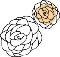 Creative hand drawn flower. vector