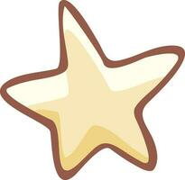 Brown and cream star. vector