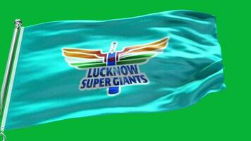 Lucknow Super Giants flag green background video