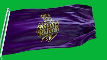 Kolkata Knight Riders Flag  green background video