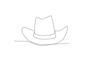 Front view of a cowboy hat vector