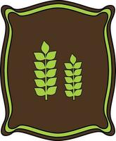 Fertilizer bag icon in isolated for agriculture with stroke style. vector