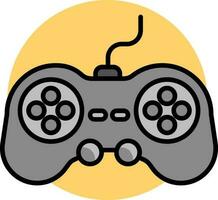 Illustration of Gamepad icon in gray color. vector