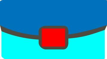 Blue and red briefcase bag. vector