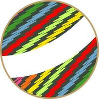 Colorful cricket ball design. vector