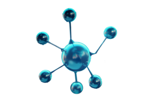 Ai genarated 3d model of molecule png