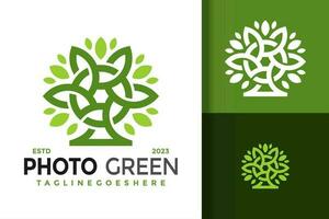 Tree Camera Logo vector icon illustration