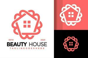Letter B Beauty House logo design vector symbol icon illustration